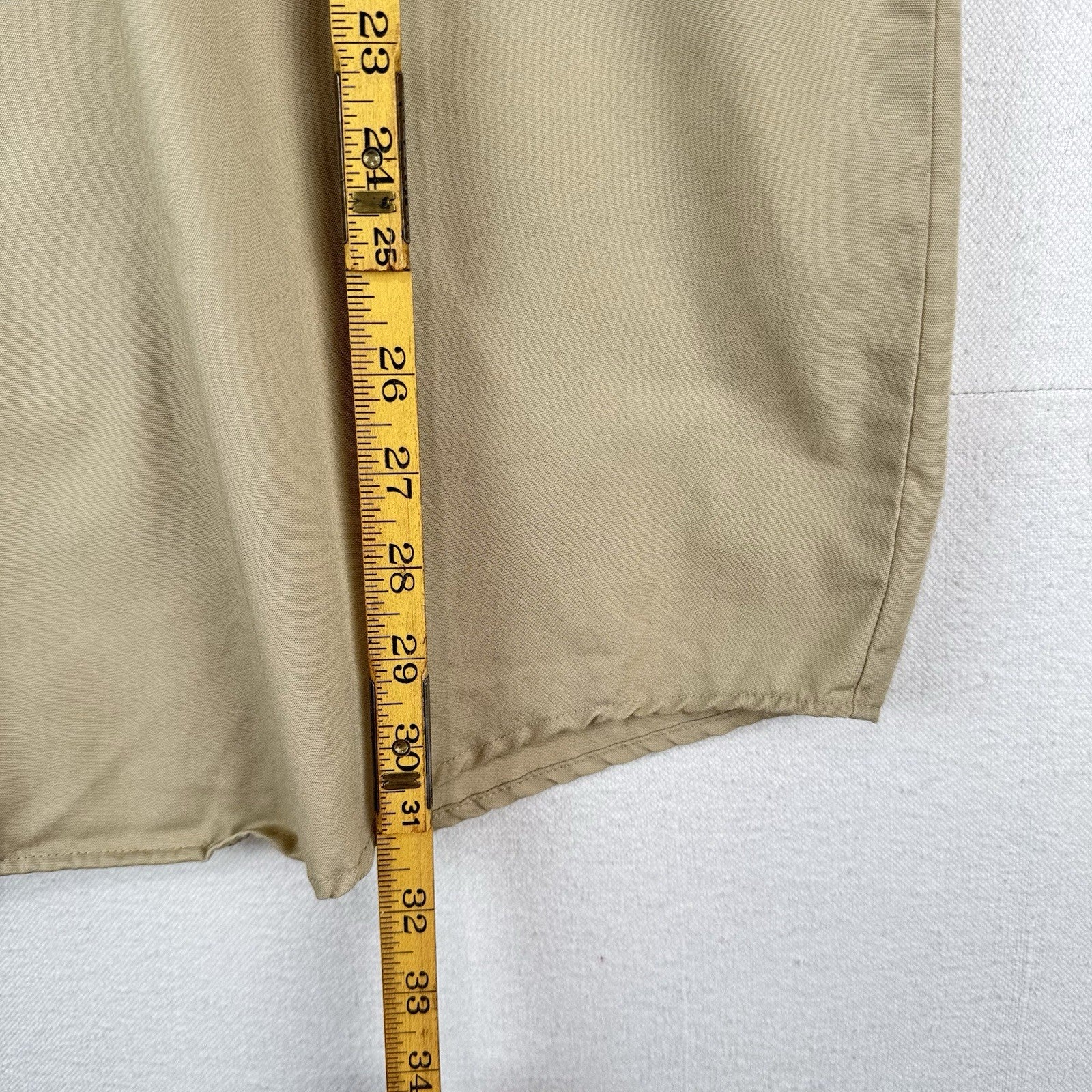 Vtg Boy Scouts of America Shirt Mens L Beige Short Sleeve Made USA Exec *Read