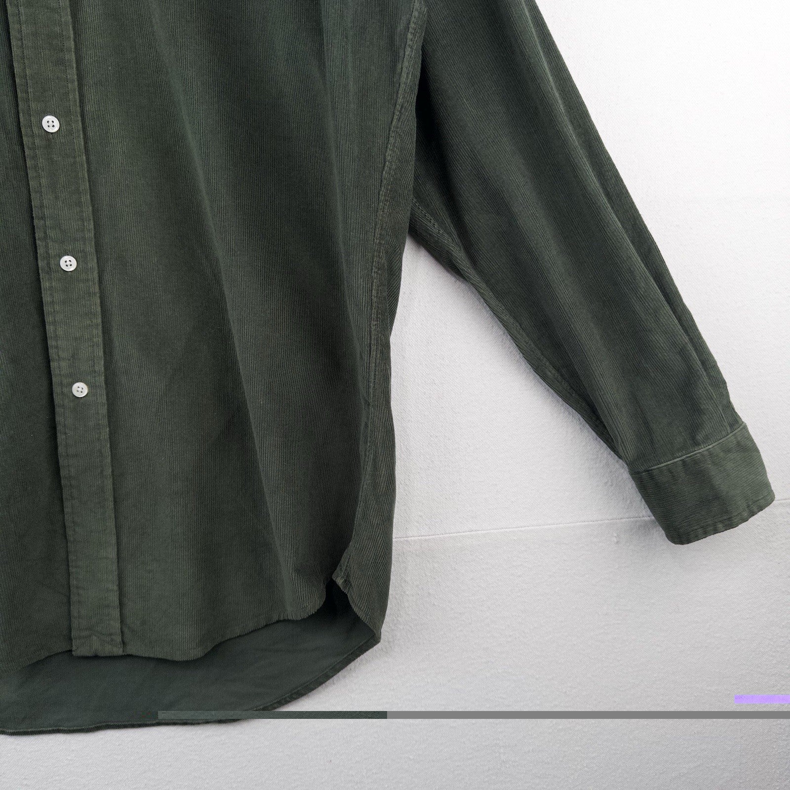90’s Vtg Polo Ralph Lauren Men’s S Green Blair Corduroy Button Down Shirt