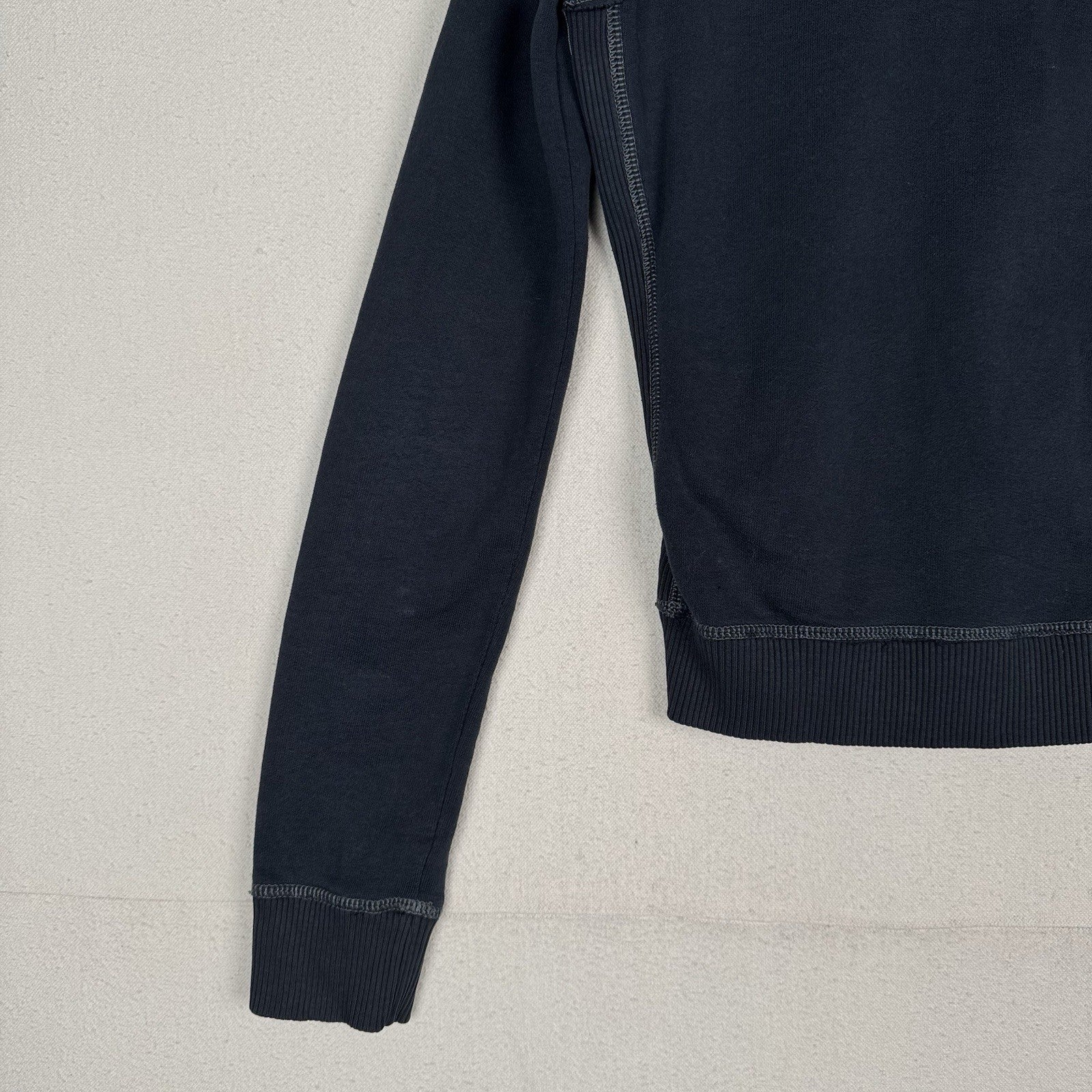 Vintage Abercrombie Fitch A&F 1892 Women’s Medium Navy Blue Hoodie Zip Spellout