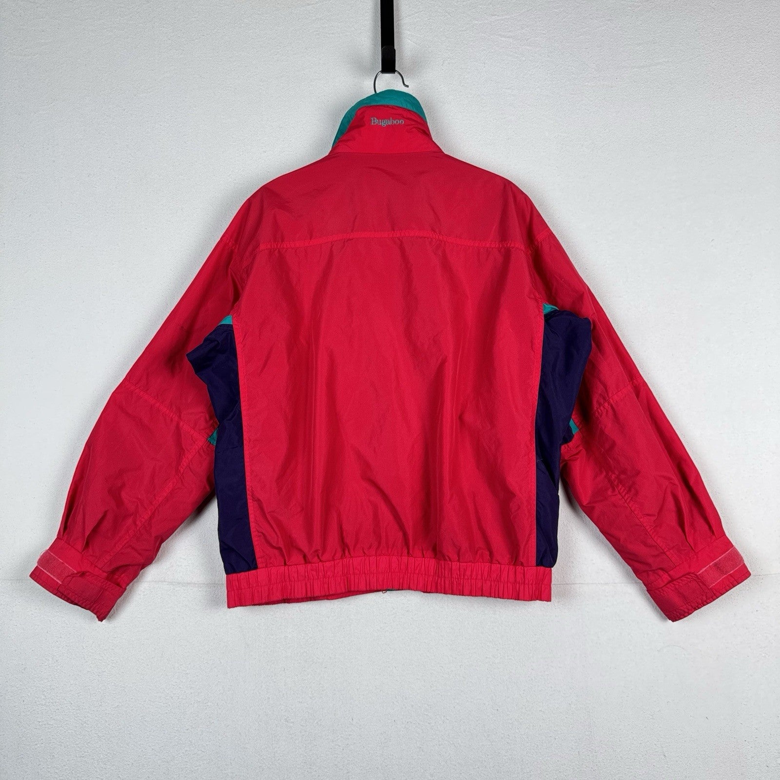 Vtg 90s Columbia Mens Bugaboo Jacket Radial Sleeve Medium Pink Teal *Shell Only