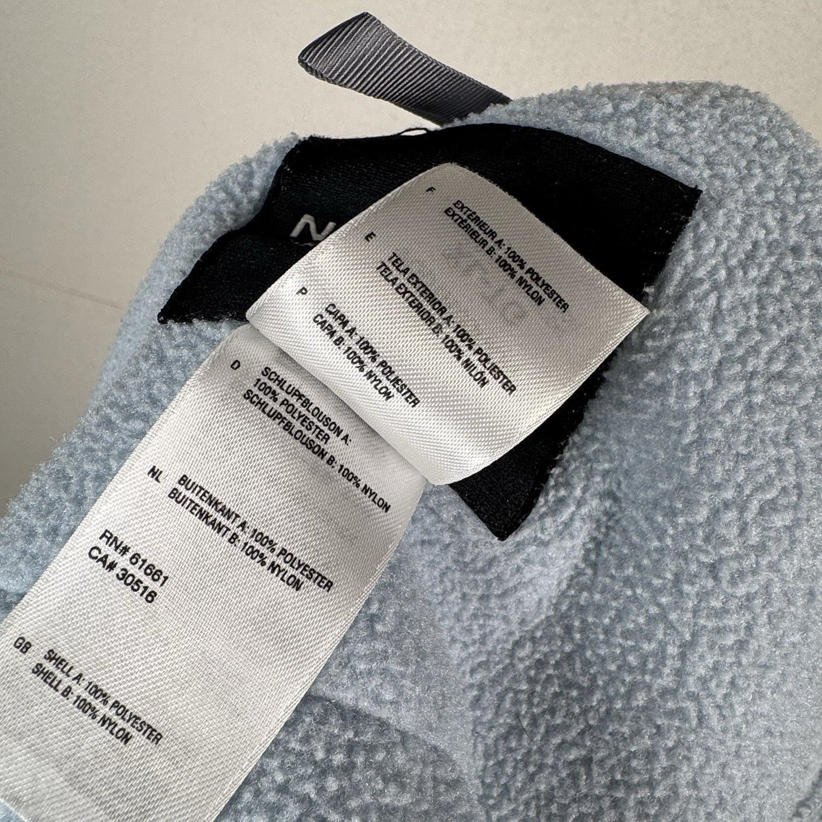 The North Face Youth X-Large XL Blue Gray Fleece Full Zip Jacket