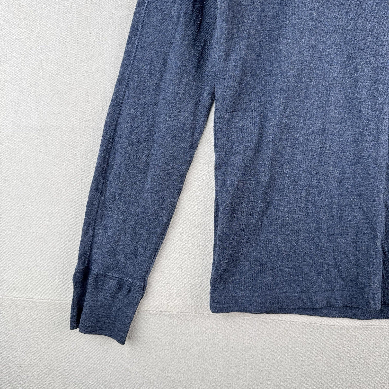 Vintage Polo Ralph Lauren Shirt Mens Large Blue Long Sleeve Henley 100% Cotton