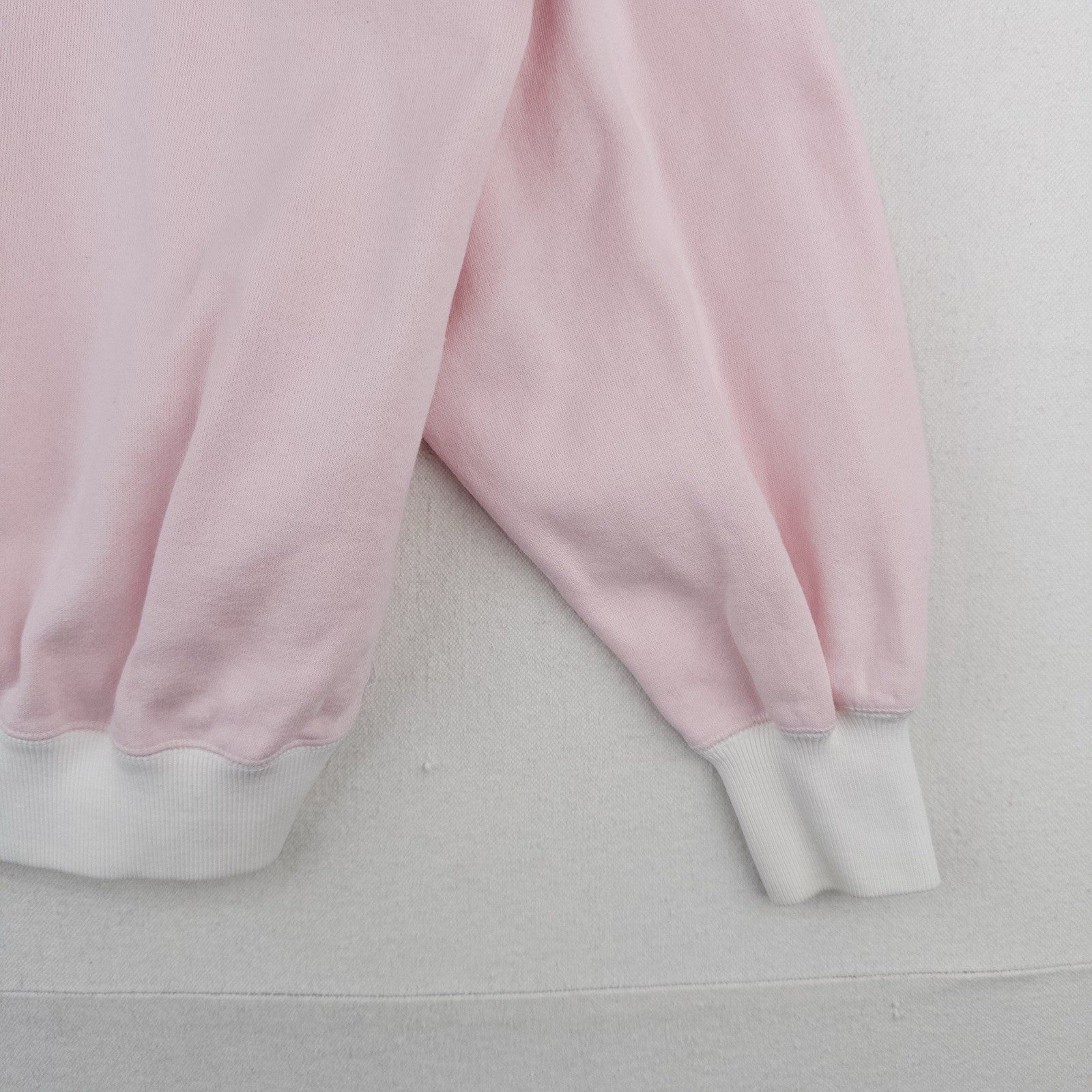 90s Ralph Lauren Womens Small Pink White Shawl Collar Fleece Pullover Sweatshirt