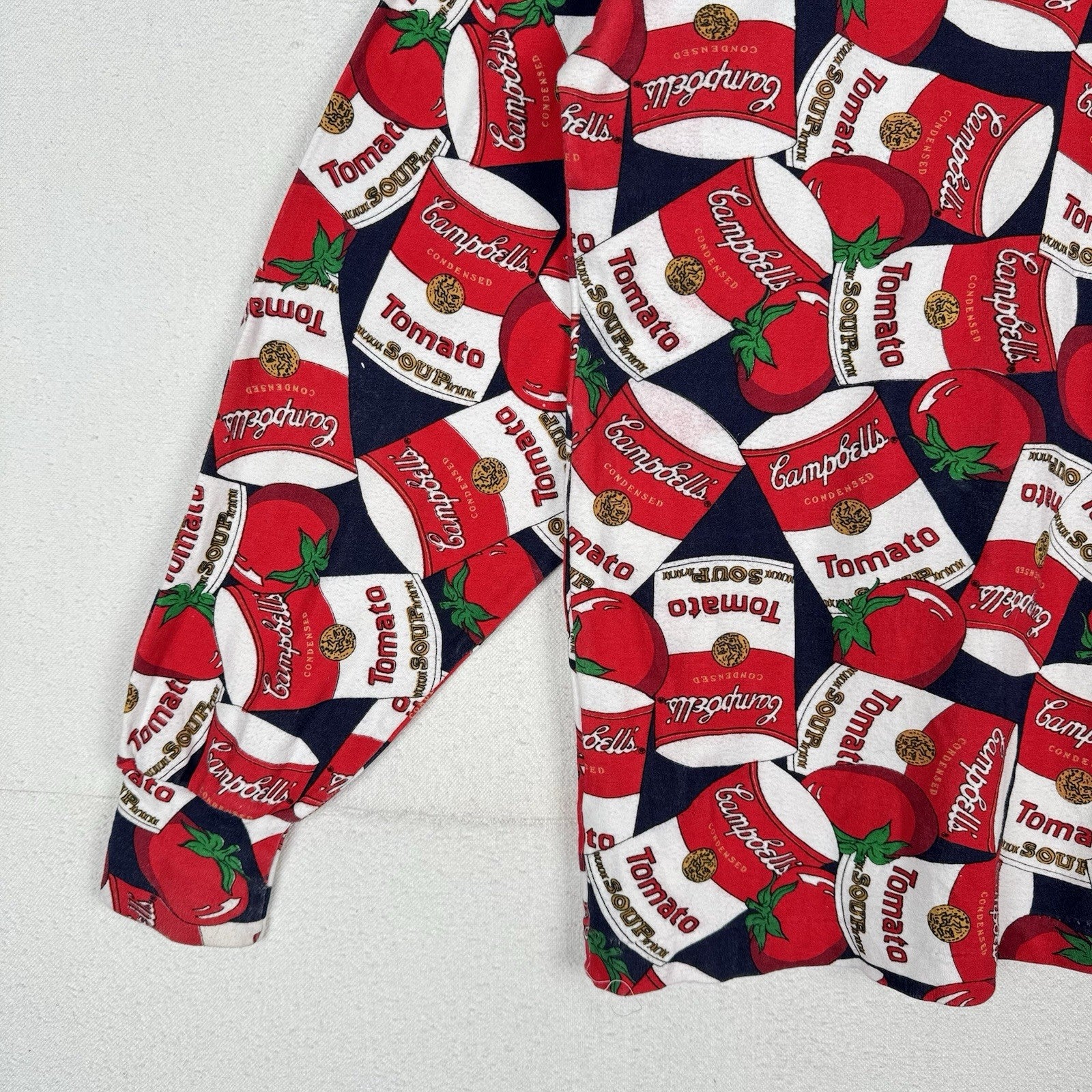 Vtg Campbell’s Tomato Soup Pop Art 60s Andy Warhol Soup Can Turtleneck XL USA