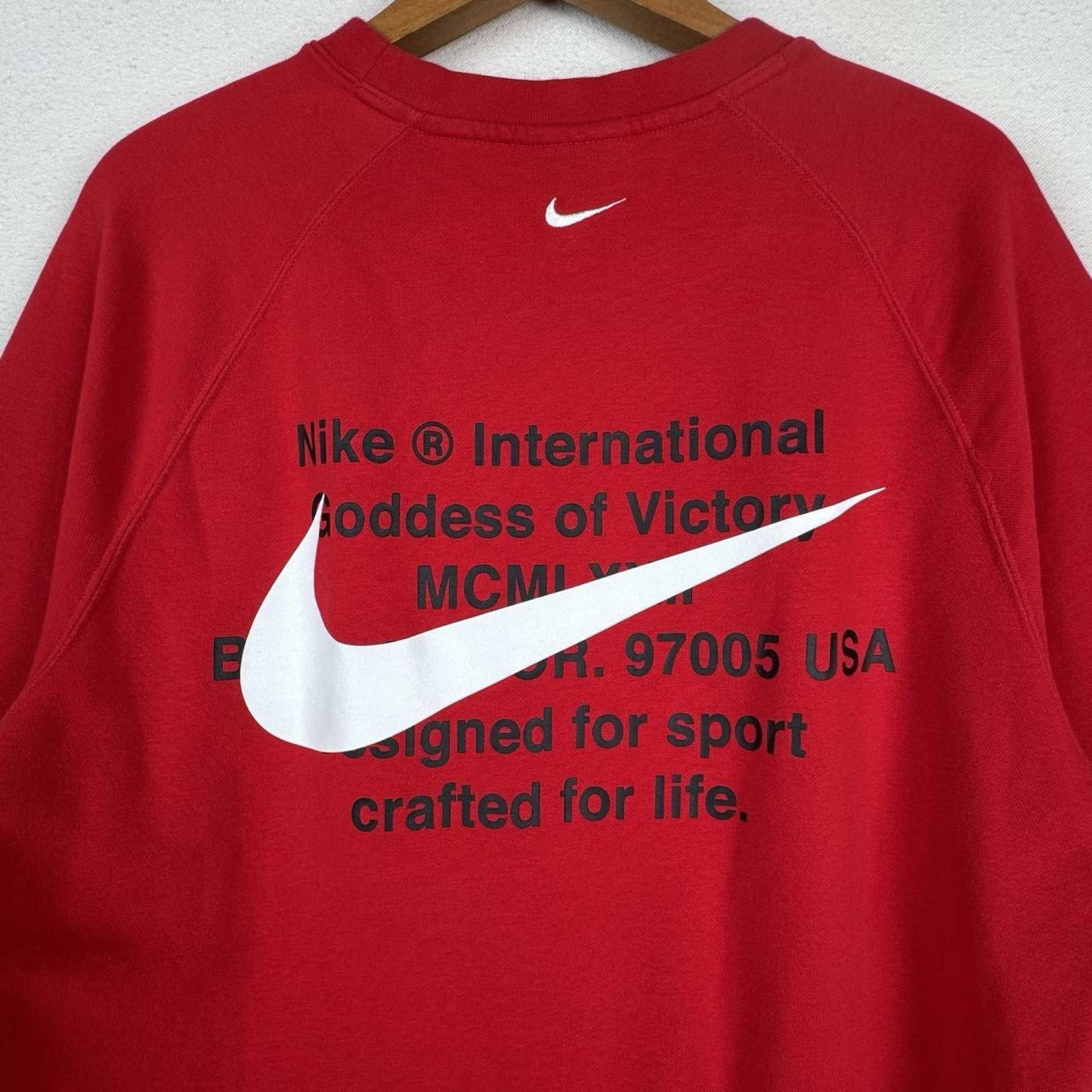 Nike Sweatshirt Double Goddess Of Victory French Terry Crewneck Men’s Large