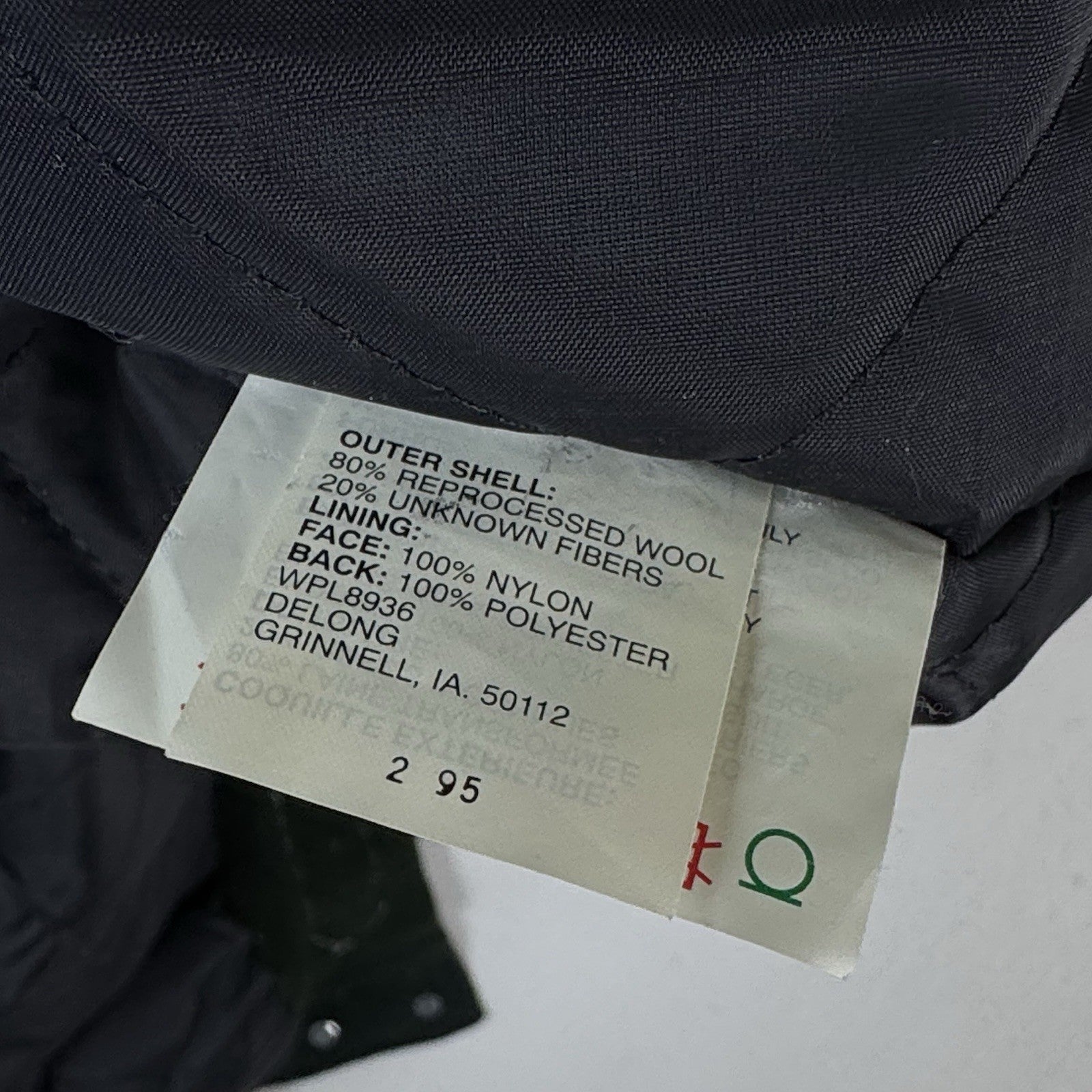 DeLong Wool Varsity Coat Jacket Mens XL Nordonia Green Made In USA