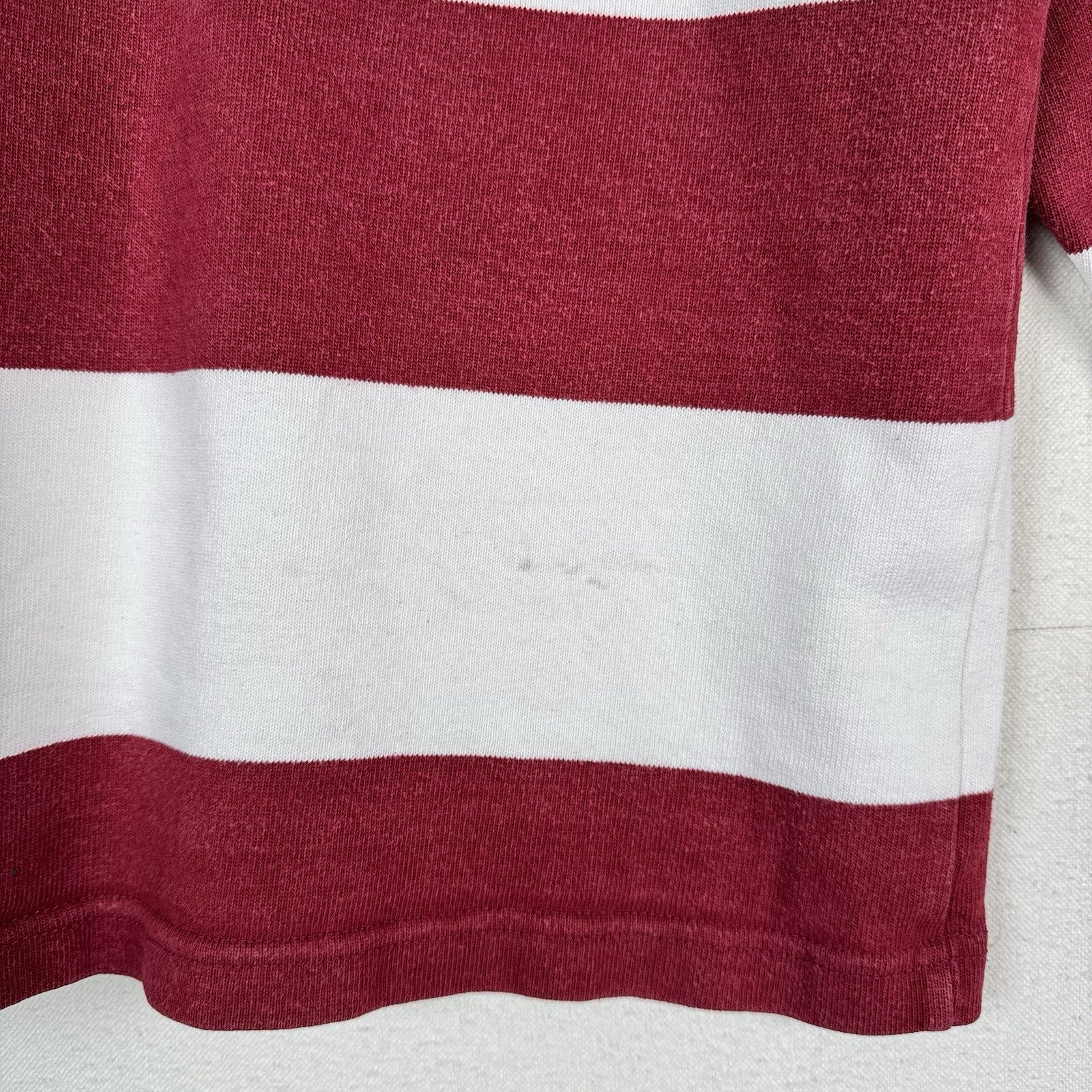 Vintage Rugby Men’s XXL Barbarian Long Sleeve Red White Stripe Polo *Read