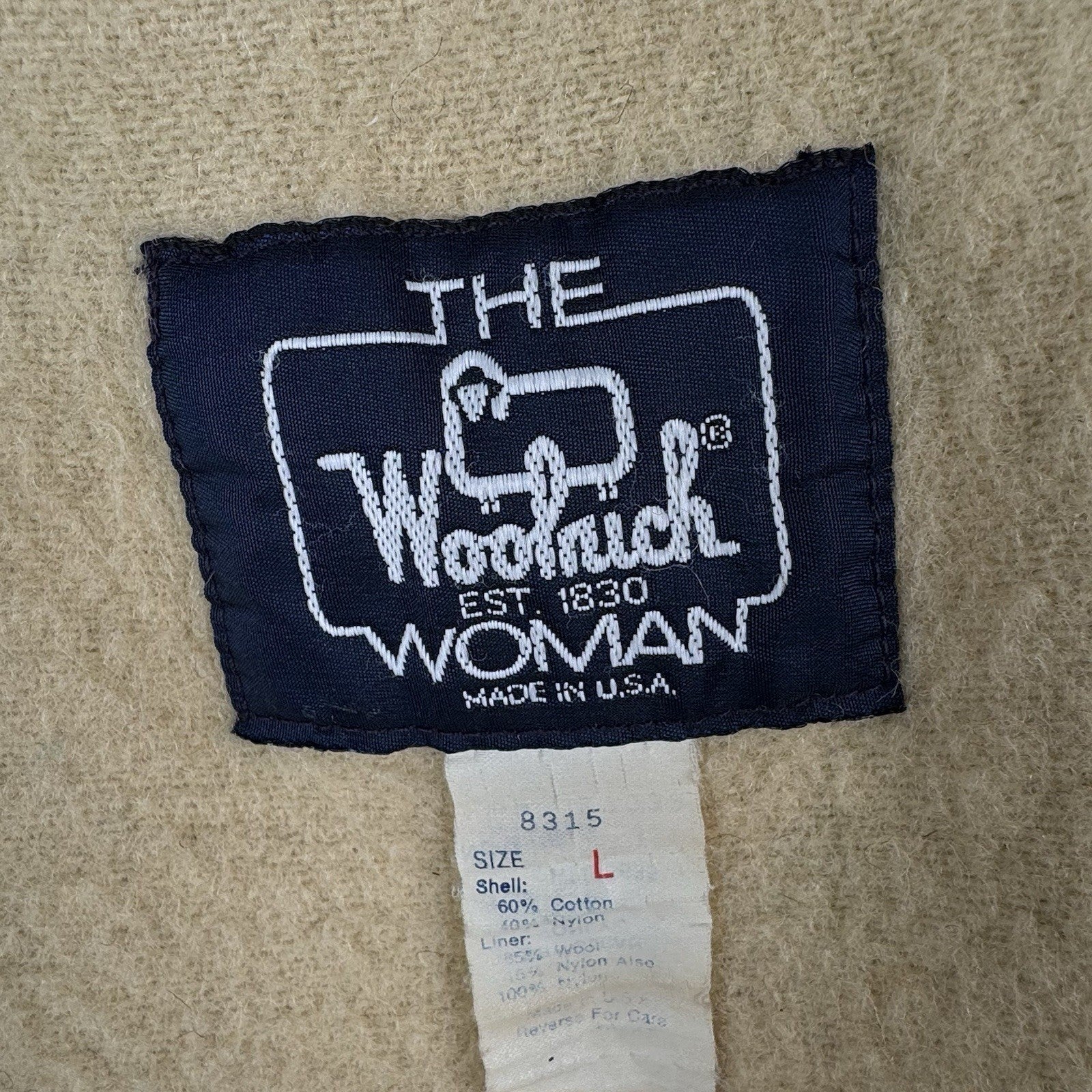 Vtg Woolrich Womens Large Wool Blend Blanket Lined Jacket Barn Chore Coat Green