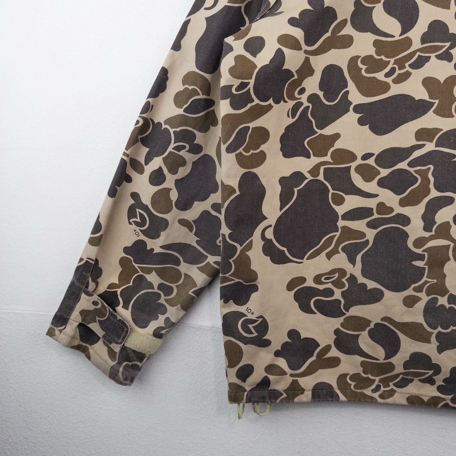80’s Vtg 10X Goretex Duck Camo Jacket Mens Large Full Zip Hunting With Hood USA