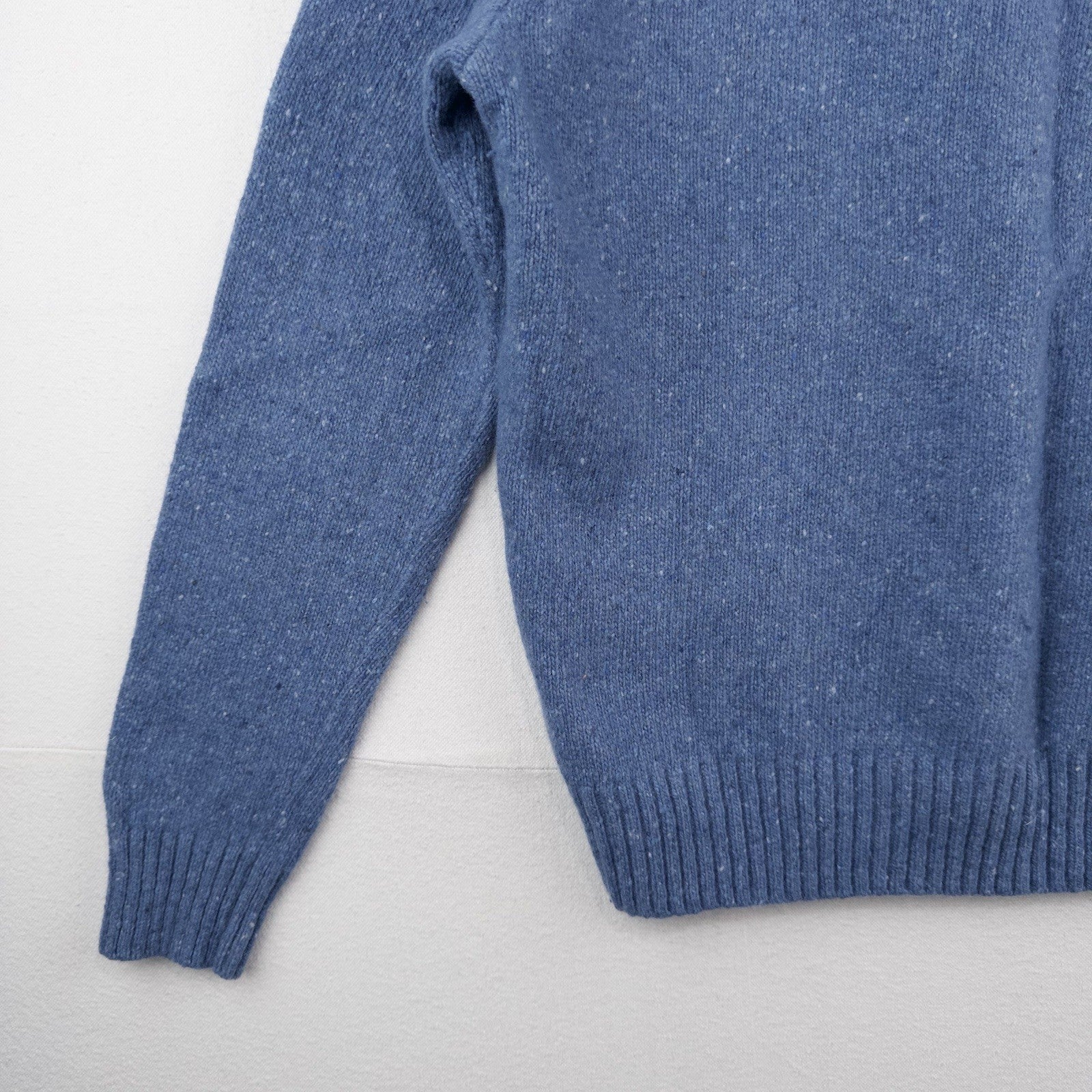 Polo Ralph Lauren Men’s Large Blue Speckled Wool Blend Crew Neck Sweater