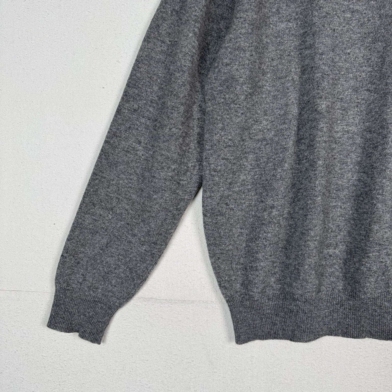 Richard Waithe Sweater Cashmere Crewneck Long Sleeve Gray Men's Size Large