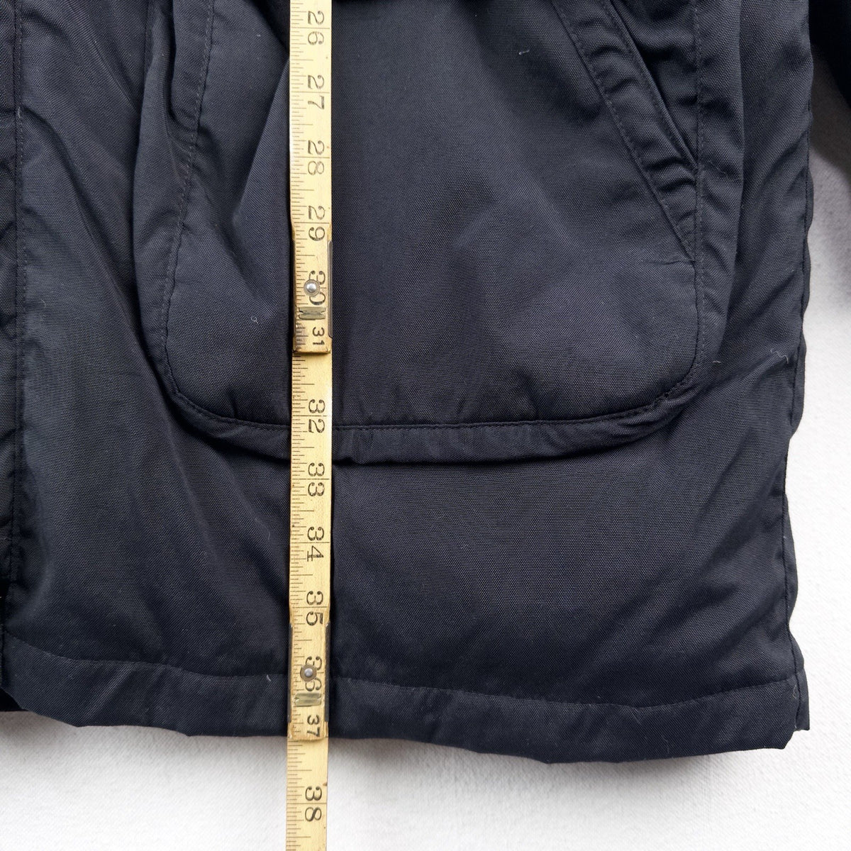90’s Vtg Polo Sport Ralph Lauren Men’s L Black Down Parka Jacket Coyote Fur Trim