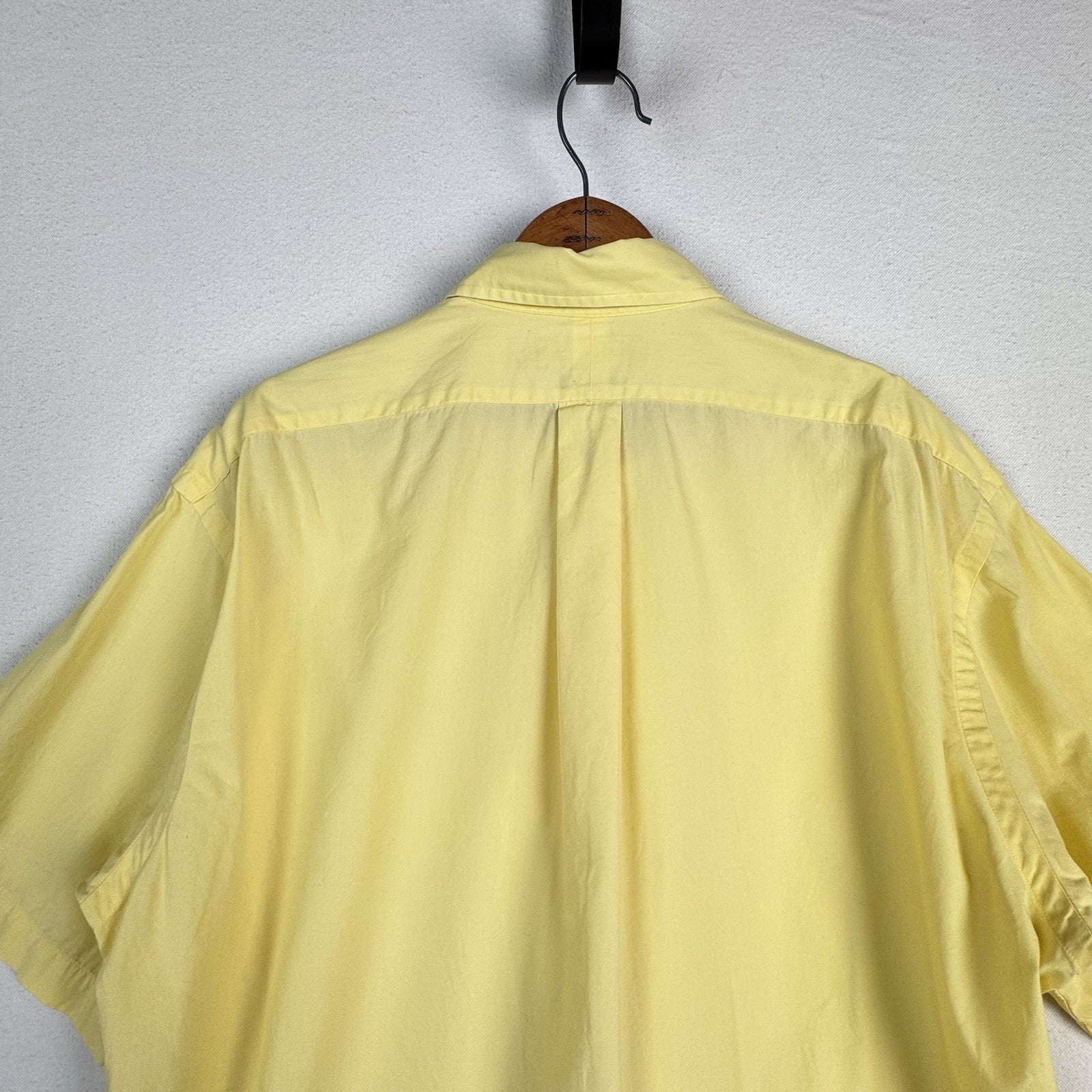 Vintage Polo Ralph Lauren Men’s Blake Short Sleeve Button Up Yellow Shirt Sz L