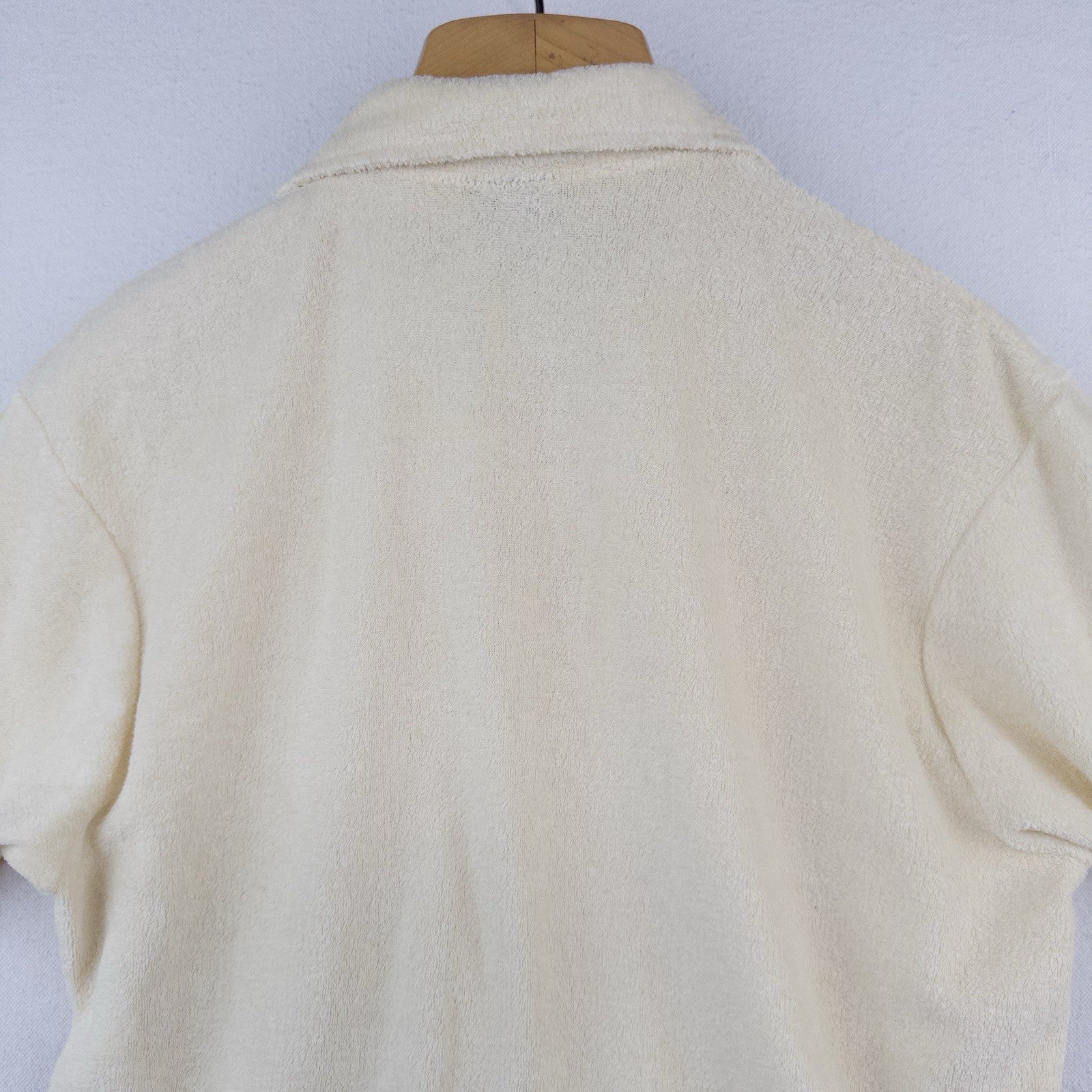 70’s Vtg Robert Bruce Terry Cloth Polo Shirt Mens L Yellow Resort Beach Made USA