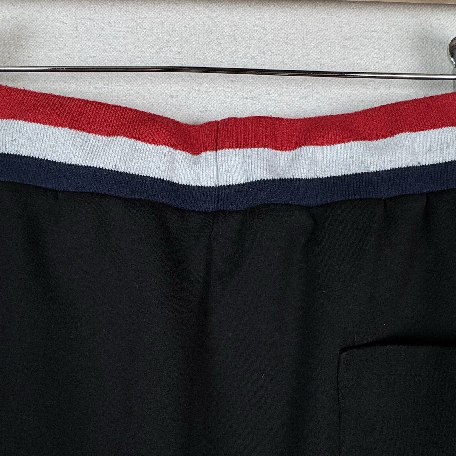 Moncler Logo Jogger Pants Black Tricolor Stripes  XS/S - 26” Inseam/32” Waist*