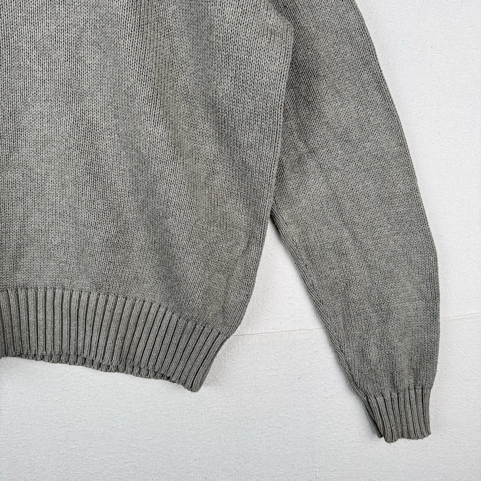 90’s Vintage Polo Ralph Lauren Knit Sweater Men’s XL Gray Pima Cotton Crewneck