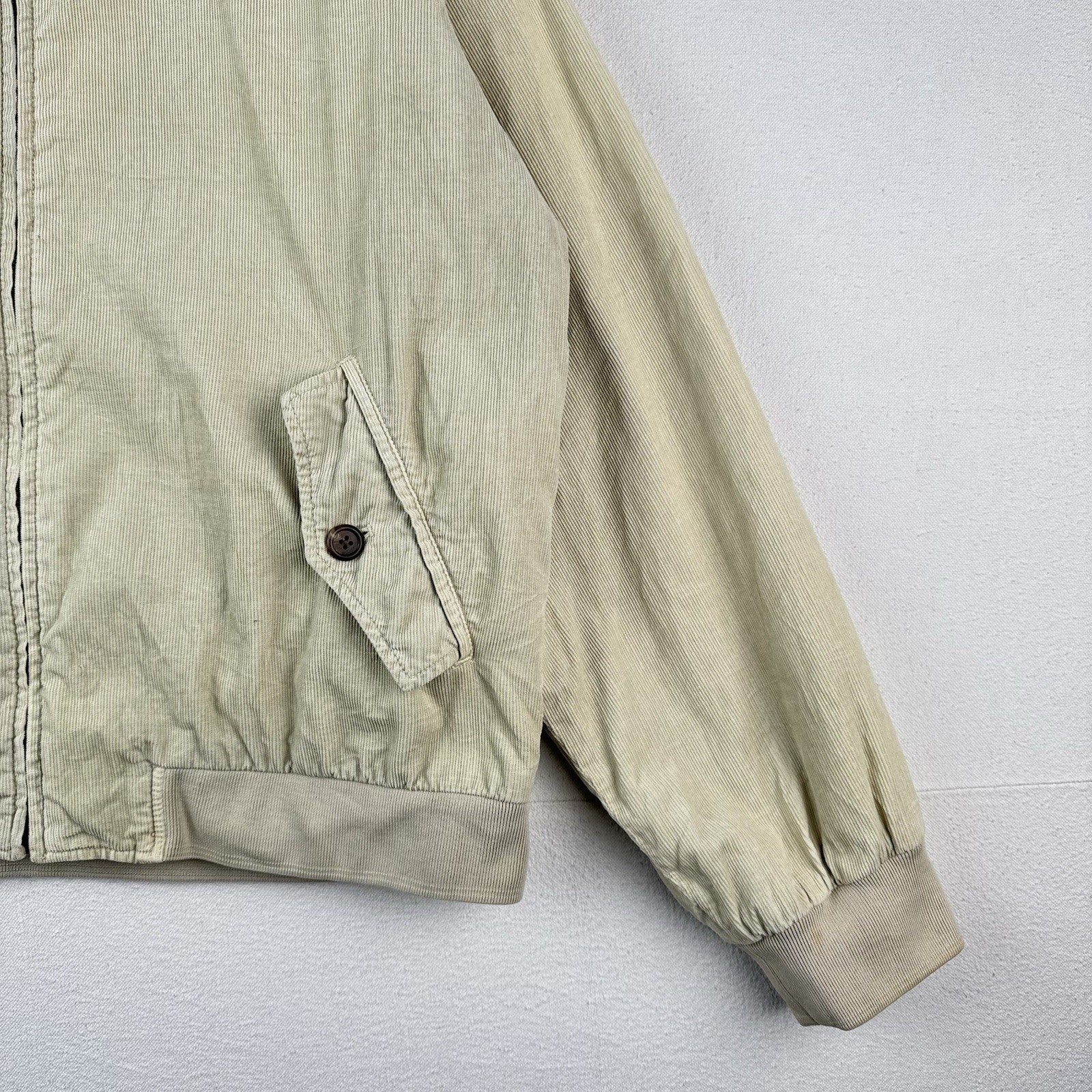 Vtg Ralph Lauren Polo Jeans Co Men’s L Harrington Corduroy Zip Bomber Jacket