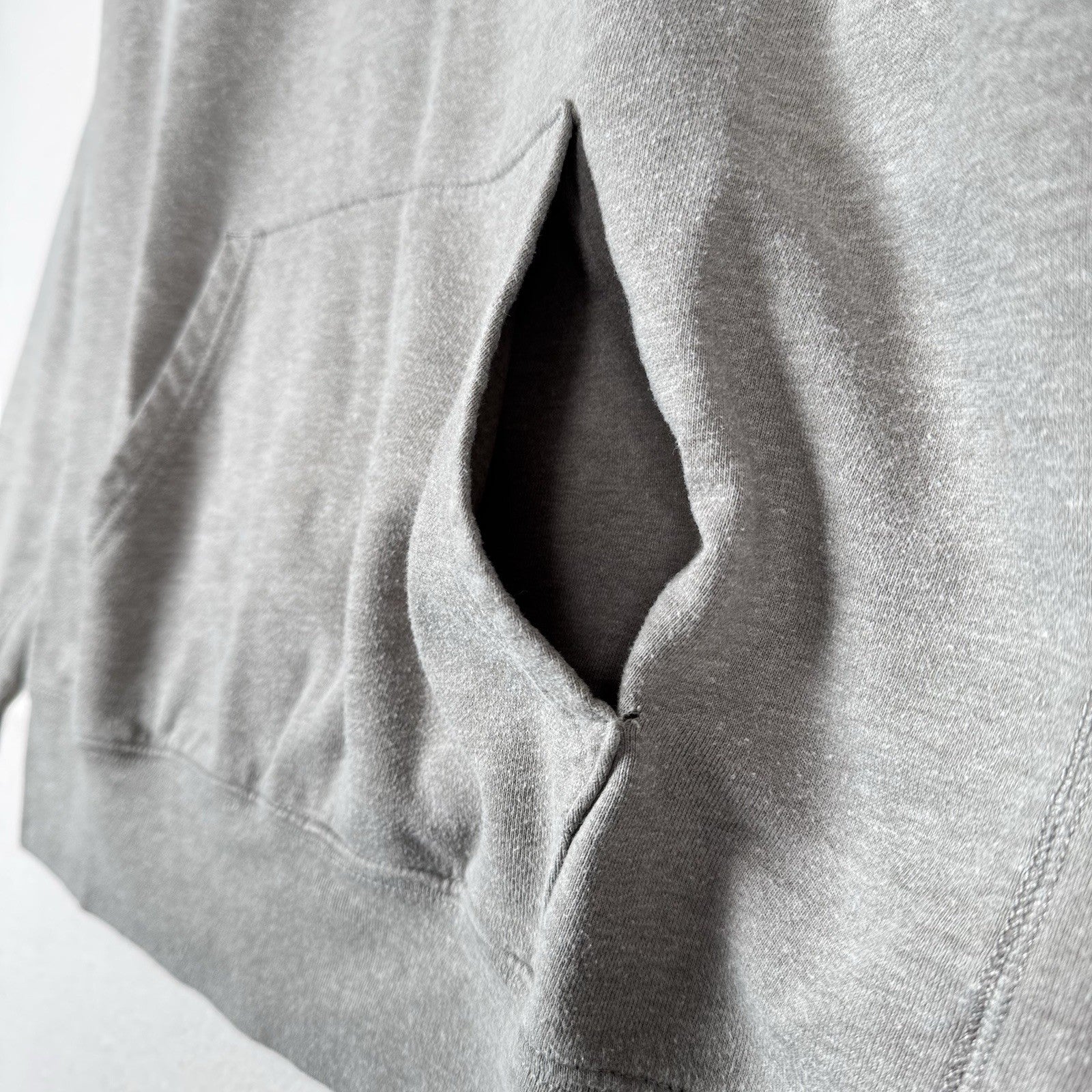 J Crew Sportswear Sweatshirt Mens Large Gray Raglan Crewneck Kangaroo Pouch