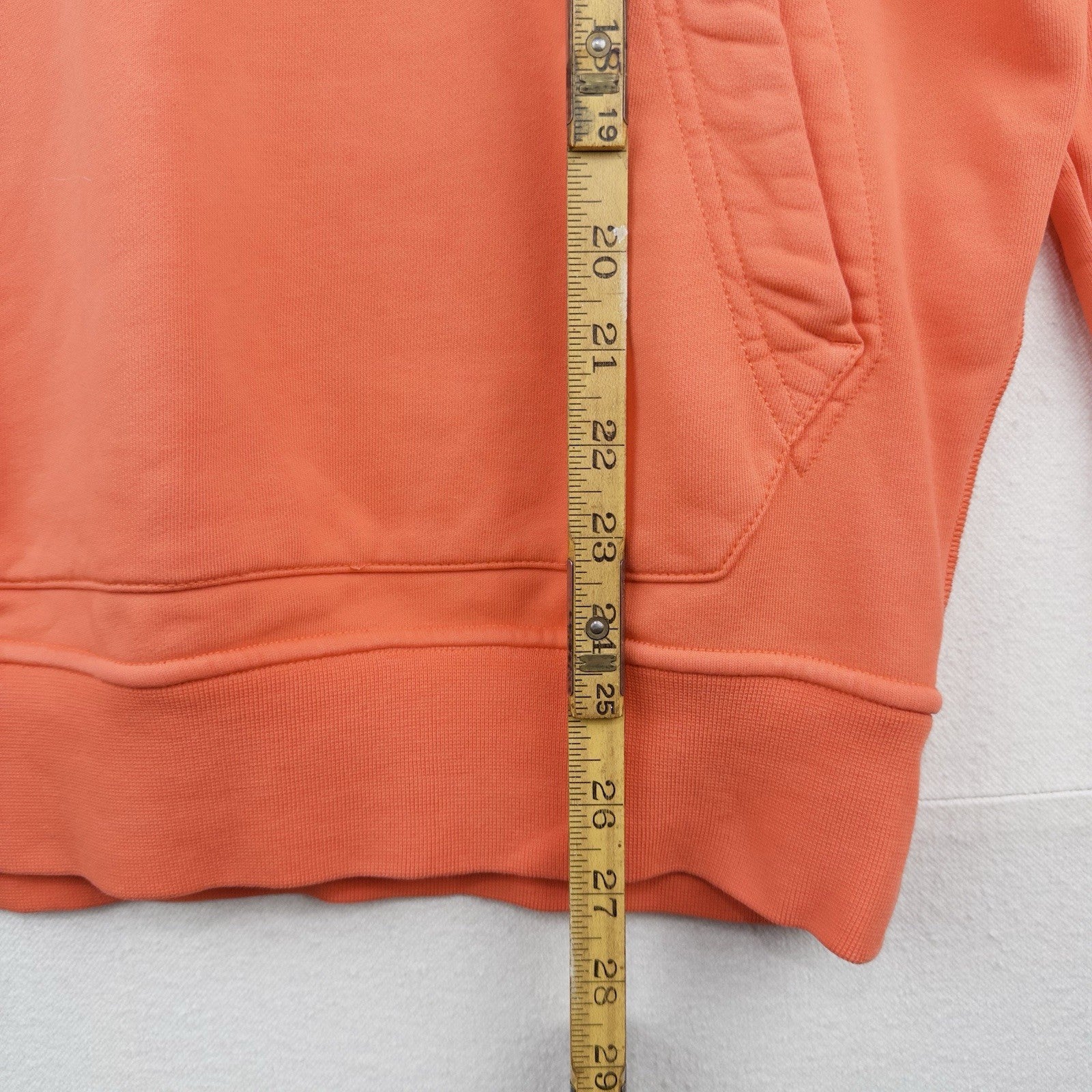 Stone Island Loopback Organic Cotton Orange Hoodie Men’s Medium