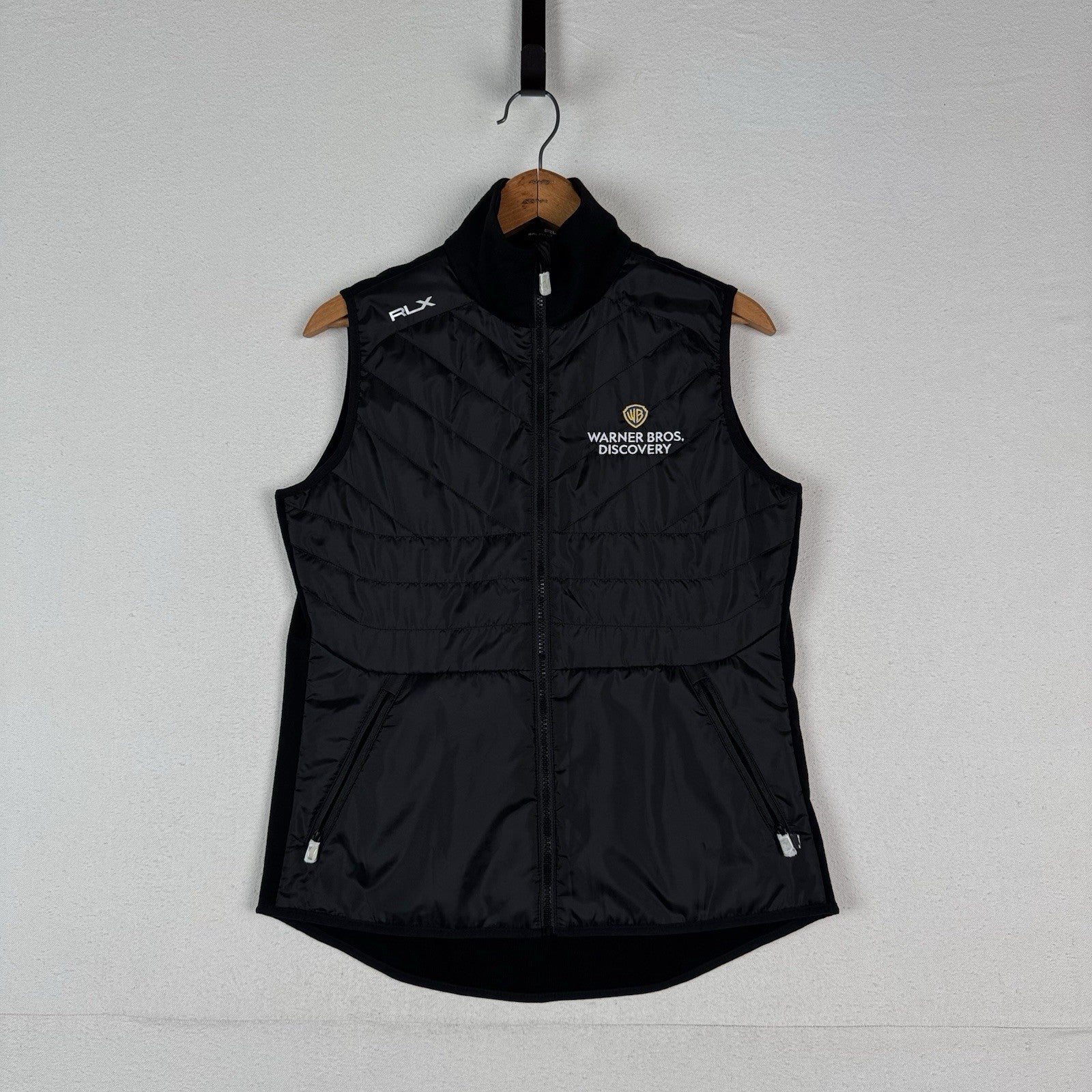 RLX Ralph Lauren Vest Women S Full Zip Cool Wool Performance Black Puffer NWOT