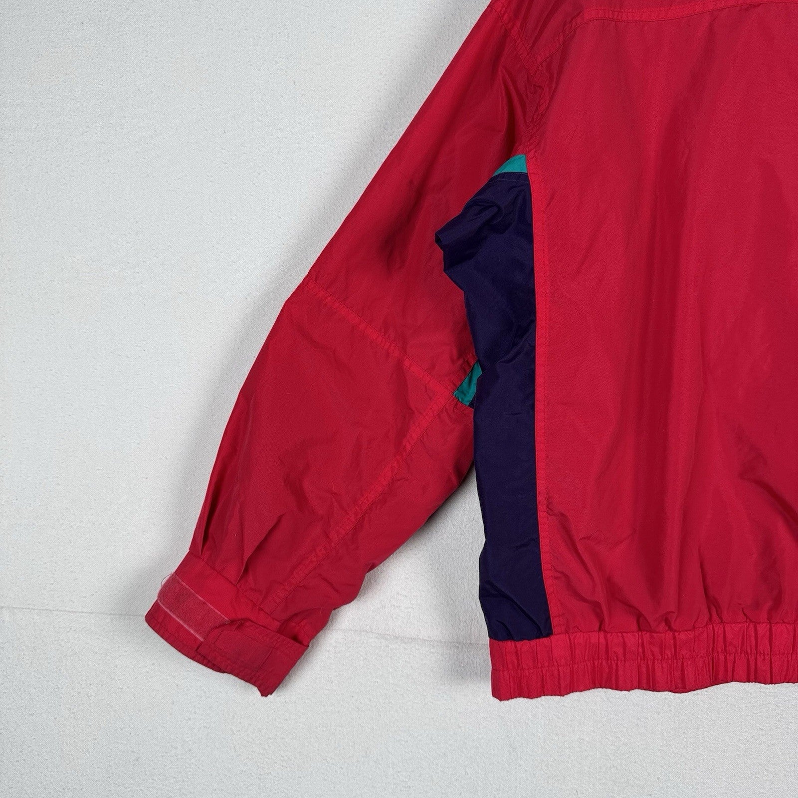 Vtg 90s Columbia Mens Bugaboo Jacket Radial Sleeve Medium Pink Teal *Shell Only