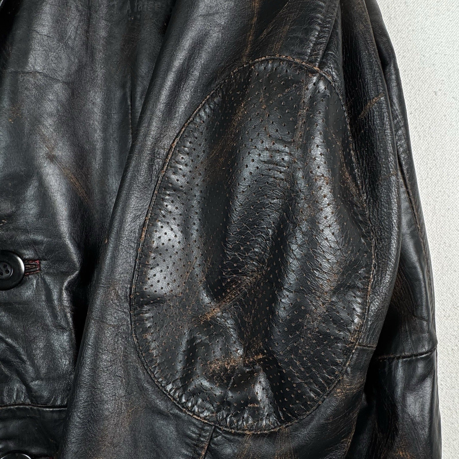 Wilsons Leather Men’s XL Illuminati Revolution Brown Jacket  Elbow Patches