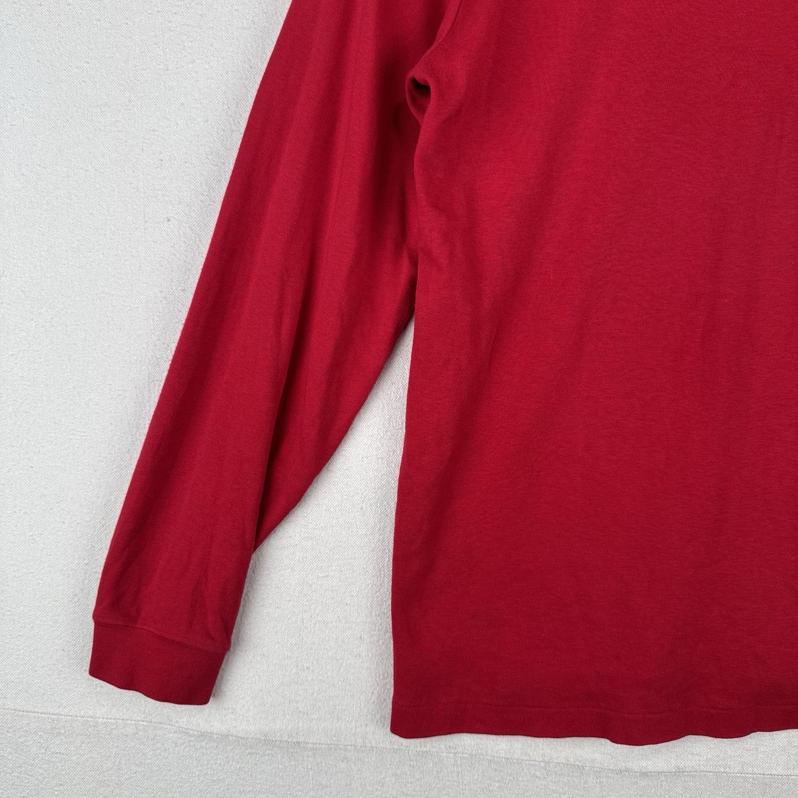 80’s Vtg Polo Ralph Lauren Mens L Red Turtleneck Sleeve Stripe *Green Label