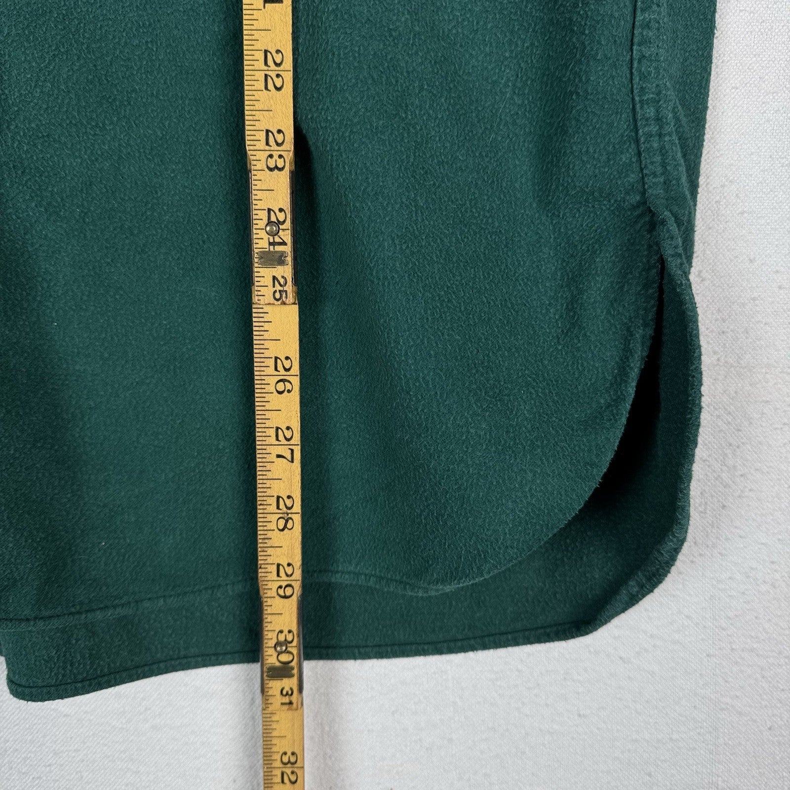 Vintage L.L. Bean Vintage Men’s Large L (16.5) Chamois Shirt Green Heavy Flannel