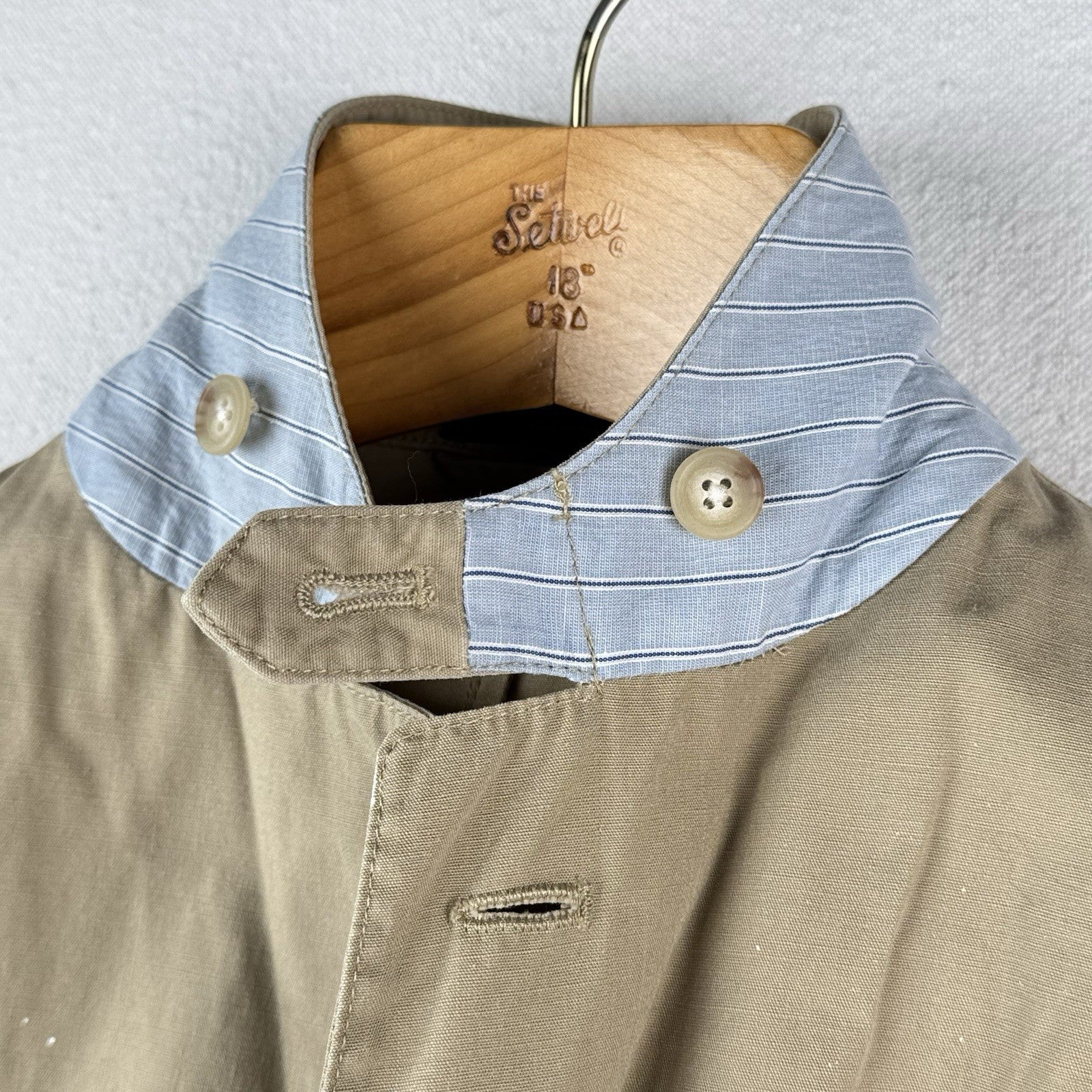 Polo Ralph Lauren Hand-Painted Men’s S Blazer Jacket Cotton Beige Unstructured