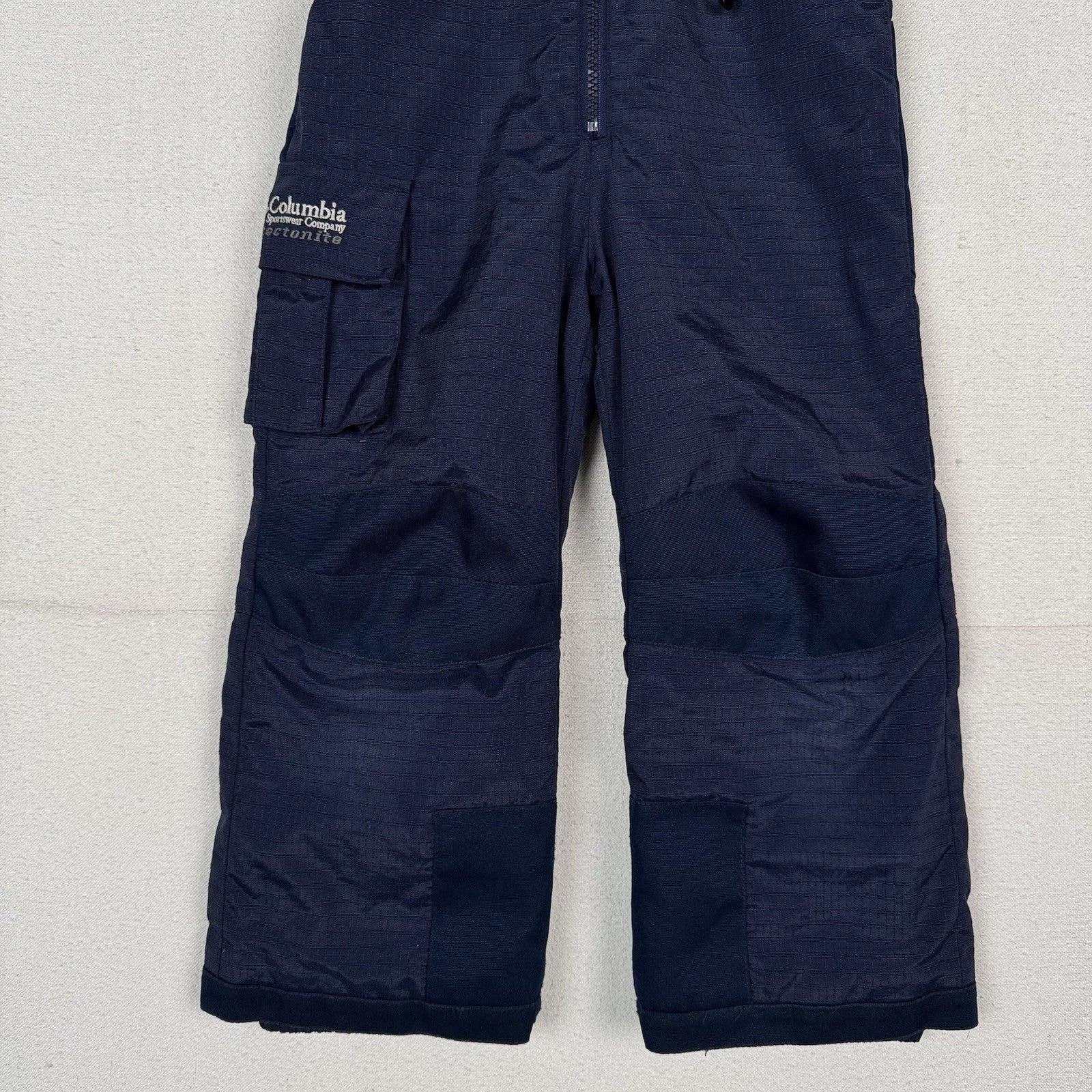 Columbia Tectonite Kids 4/5 Ski Snow Suit Bibs Overalls Blue Ripstop Waterproof