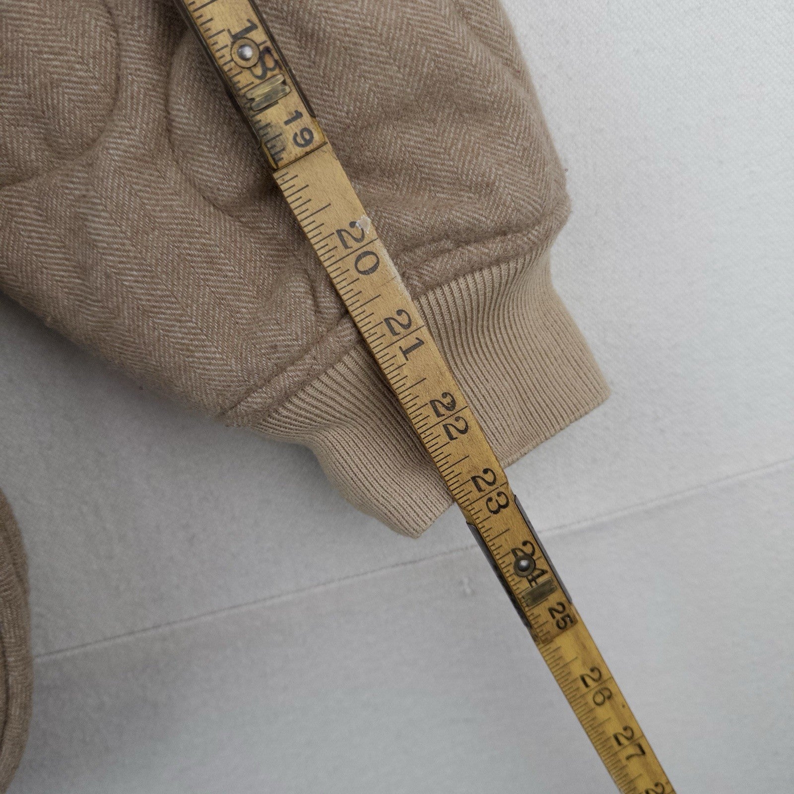 Madewell Quilted Oversized Wool Bomber Jacket Women’s Small Beige
