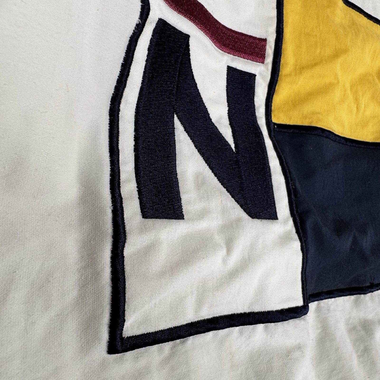 Vtg 90’s Nautica Men’s Large Sailing Windbreaker Jacket White Blue Full Zip Flag
