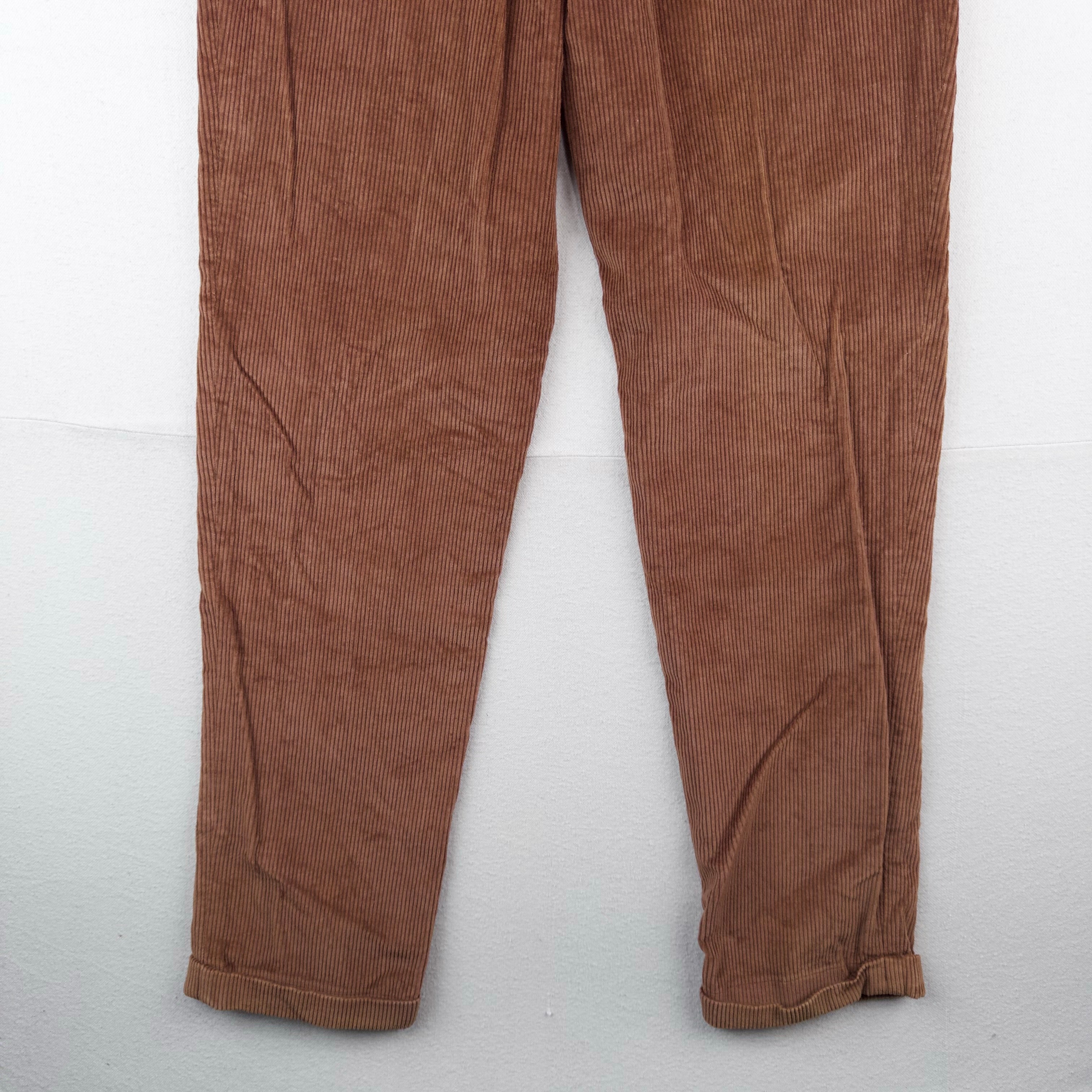 70’s Vtg Ralph Lauren Blue Label Western Brown Corduroy Pants Women's 8 Talon