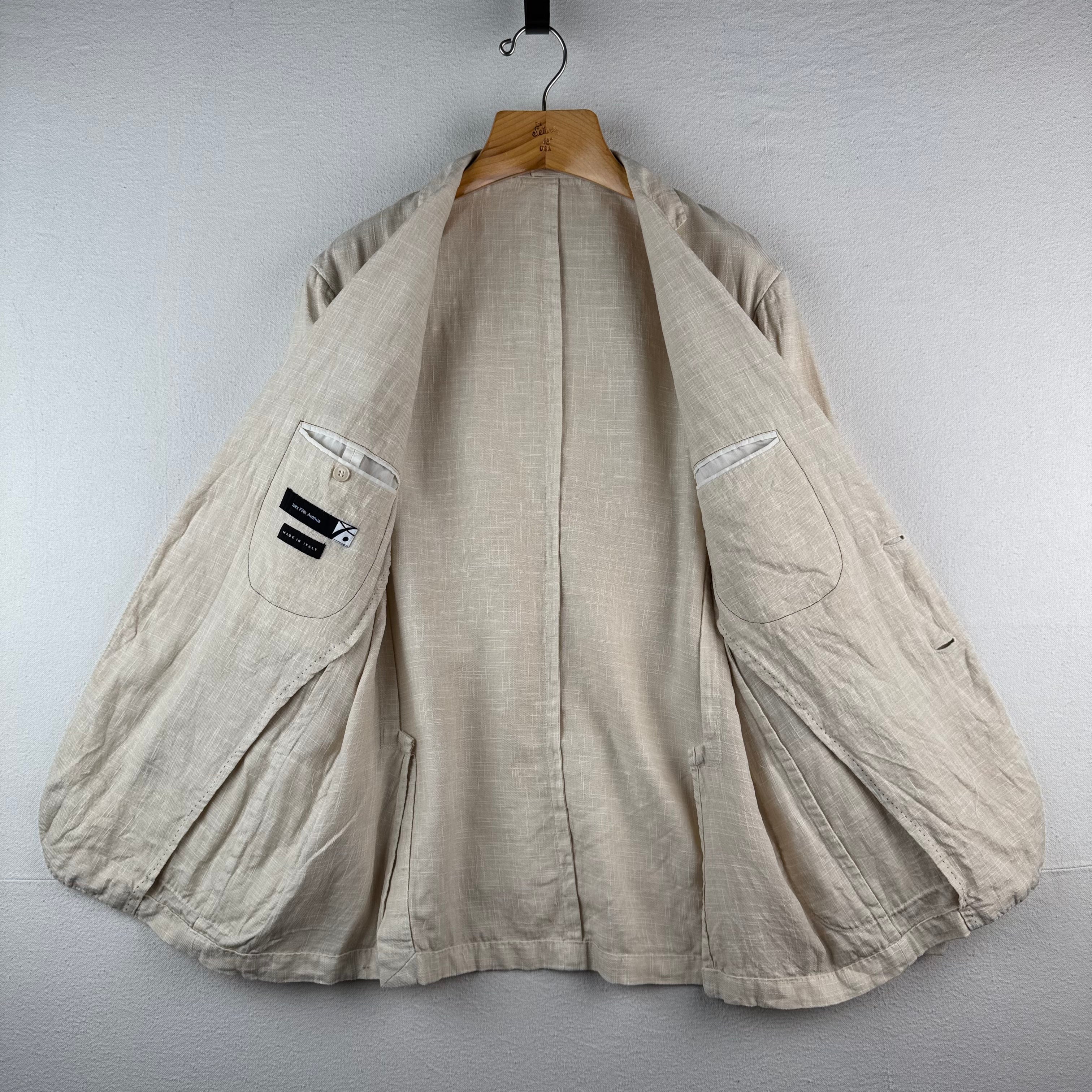 Saks Fifth Avenue Unstructured Linen Sport Coat Cream Jacket Men’s 40/42R