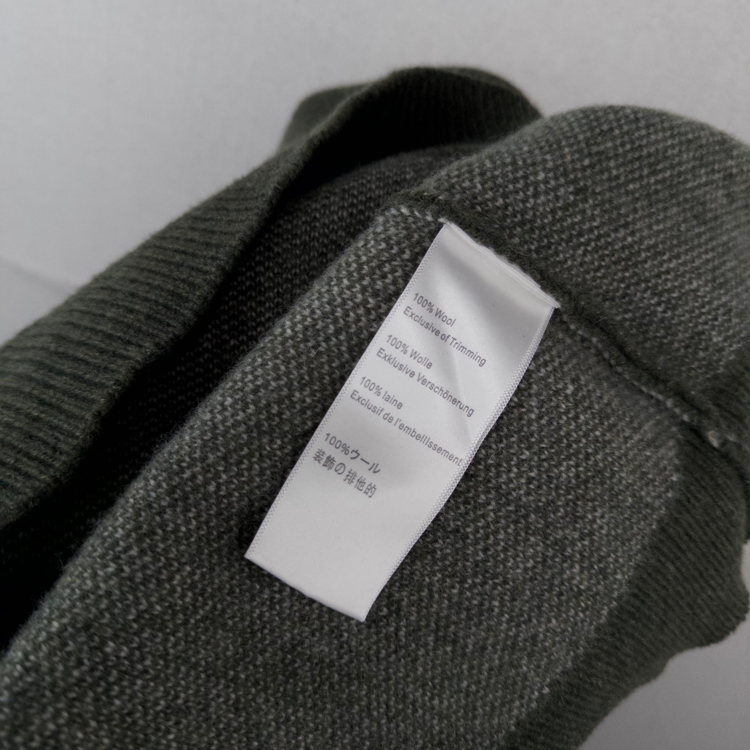 Alps & Meters Original Ski Race Knit Patrol Wool Cross Sweater Men’s S Green