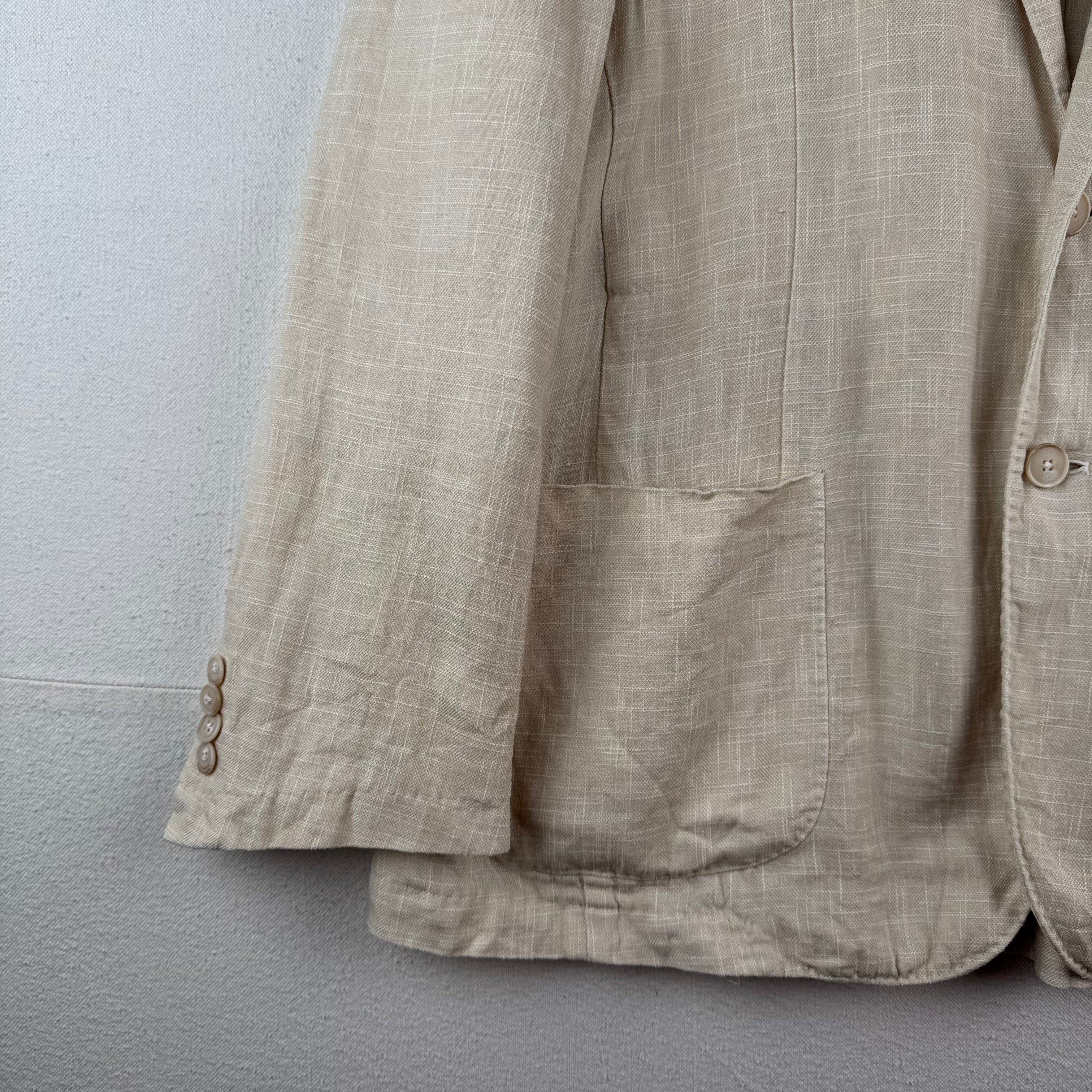 Saks Fifth Avenue Unstructured Linen Sport Coat Cream Jacket Men’s 40/42R