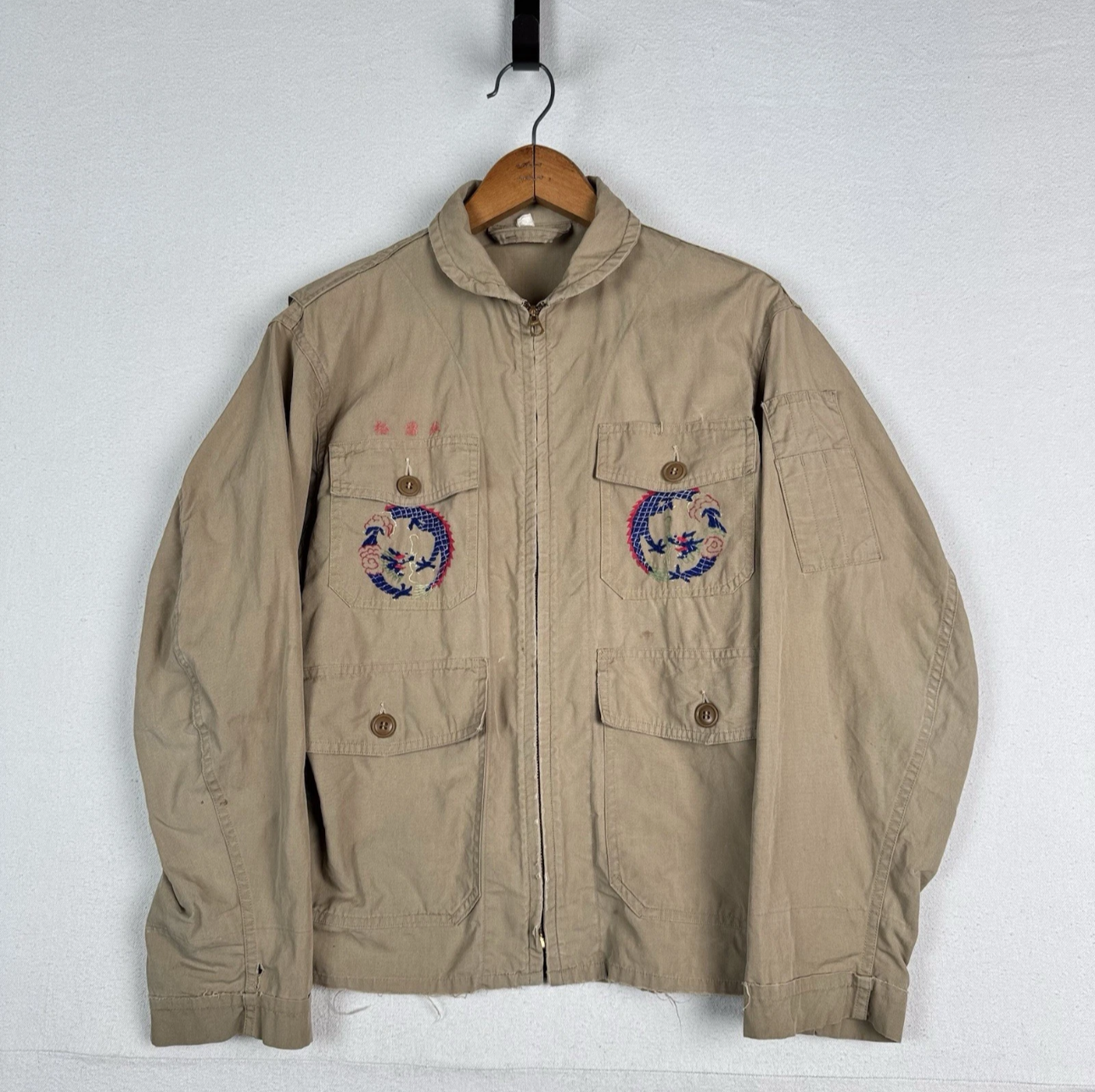 Vintage 40's WW2 US Navy Summer Aviator Jacket Size 36 AN-J-2 Conmar Military USN