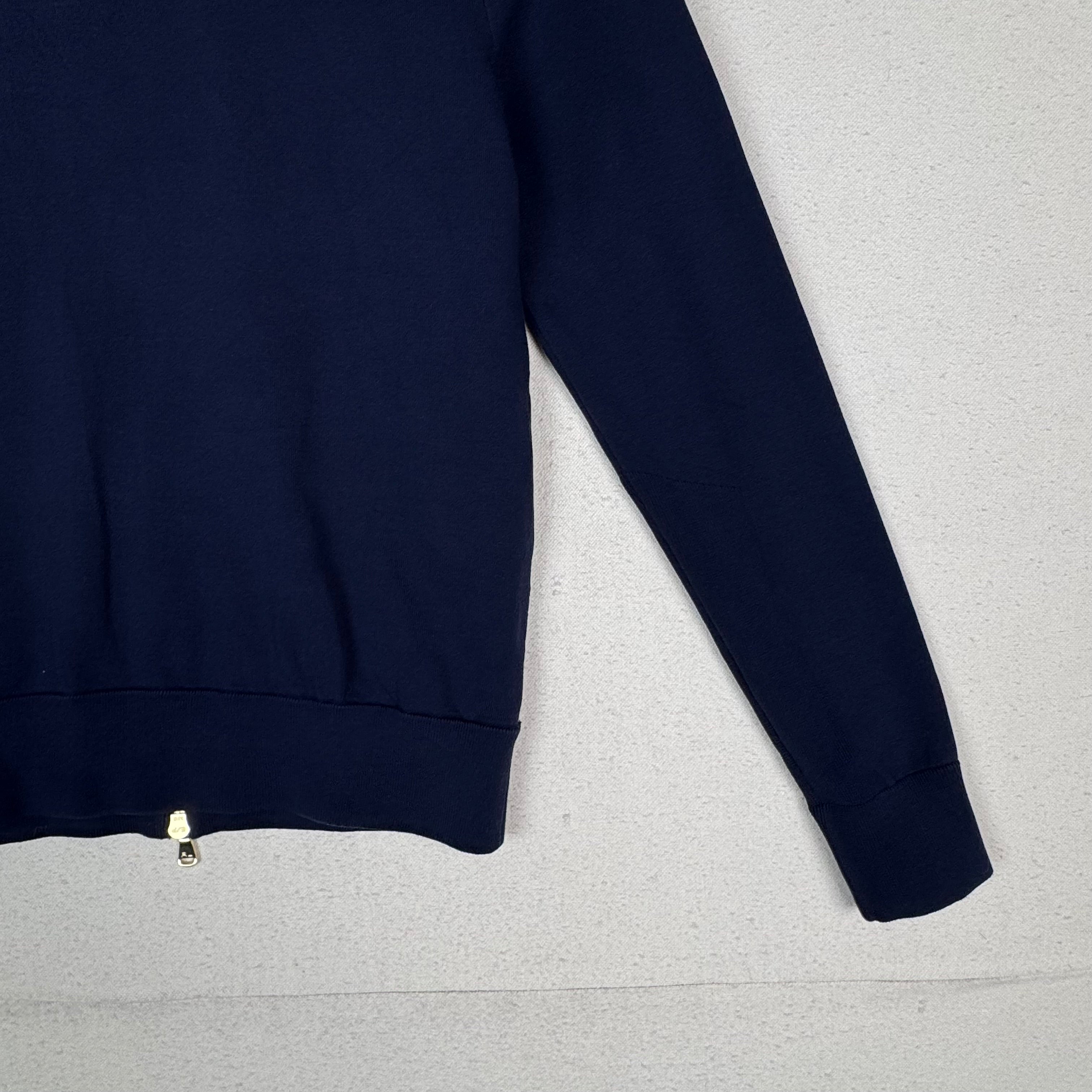 Ralph Lauren Golf Women’s Double Knit Blue Bomber Double Zip Stowaway Hood Small