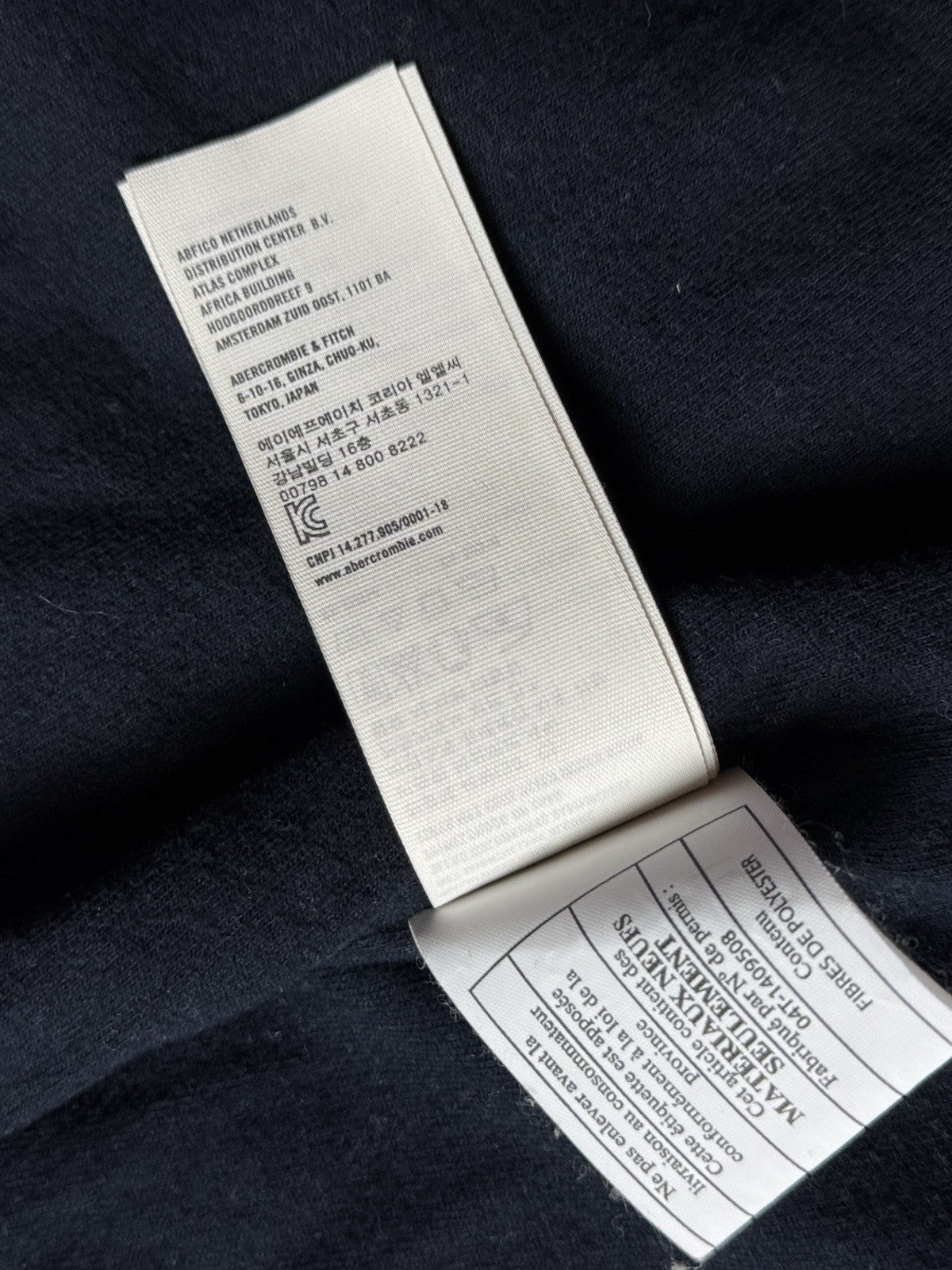 Abercrombie & Fitch Jacket Full Zip Nylon Sweater Collar Moose Logo 2016 Men’s M